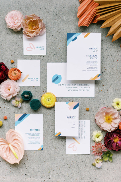 Modern wedding invites