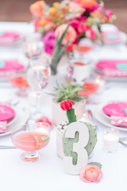 Modern colorful wedding decor