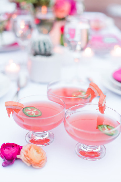 Modern colorful wedding decor