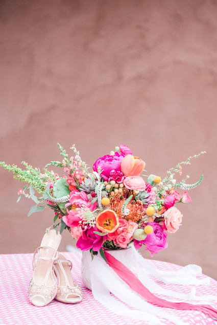 pink wedding bouquet