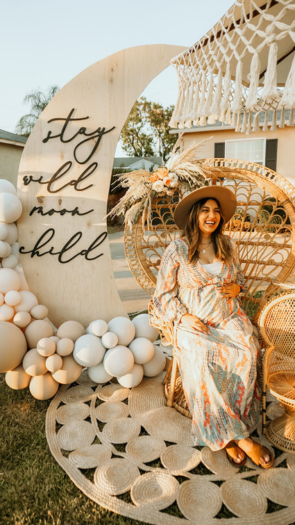 Moon baby shower decor