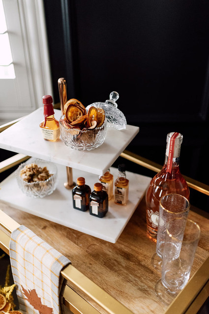 Fall bar cart