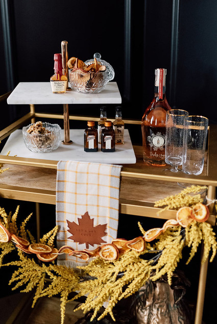 Fall bar cart