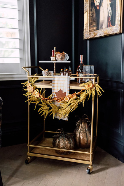 Fall bar cart