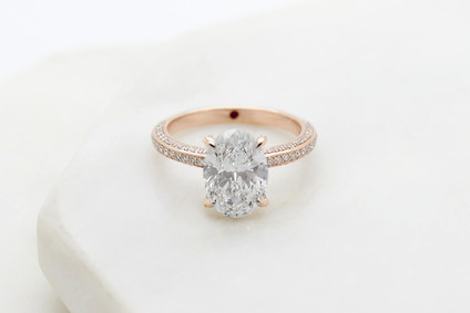 Rose gold engagement ring