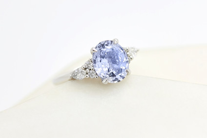 Platinum Sapphire engagement ring