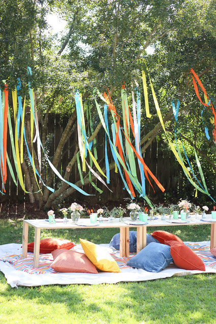 Groovy rainbow themed second birthday party