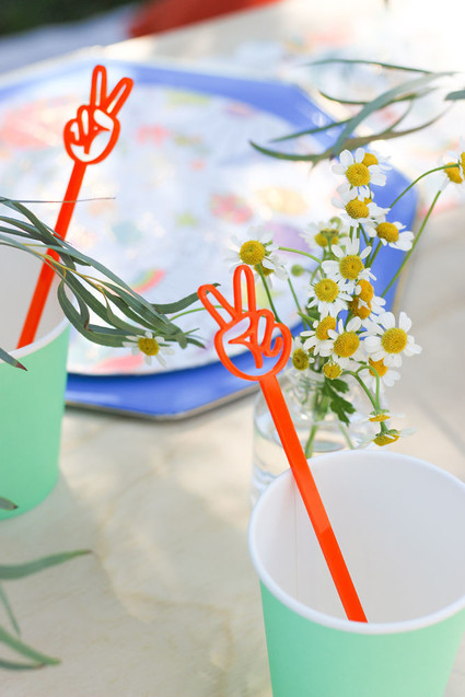 Groovy rainbow themed second birthday party