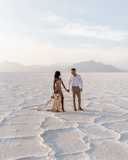 Anniversary shoot in the Salt Flats of Utah