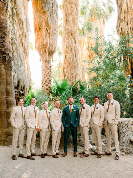 Palm Springs wedding groomsmen
