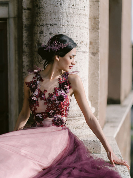 pink wedding dress