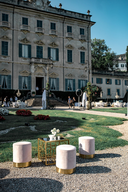 Lake Como wedding lounge