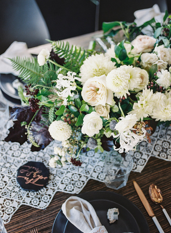 Black White & Gold Rehearsal Dinner