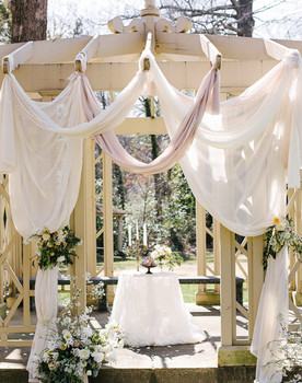 Romantic Southern Draped Pergola