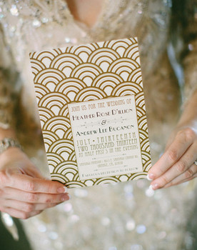 The Great Gatsby Themed Wedding Invitations