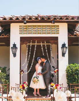 Whimsical Summer Spanish Tile Ceremony