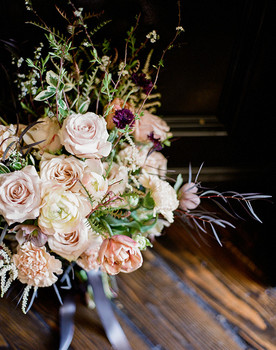 Blush and blue bouquet