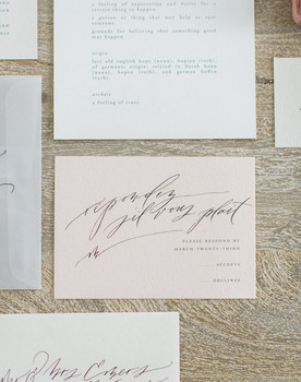 elegant blush wedding invitations