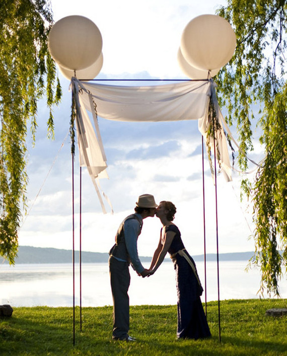 Lakeside Wedding Ceremony Decor