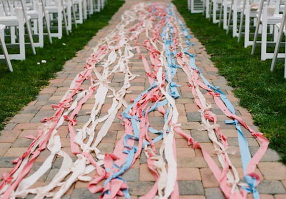 Fabric Streamer Aisle Decor