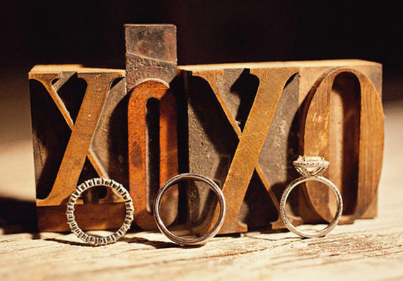 XOXO Typewriter Keys Rings Shot