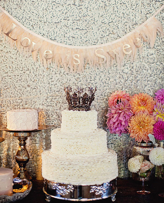 White, Blush and Gold Dessert Table