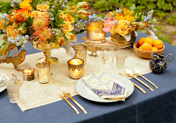 Exotic boho tablescape