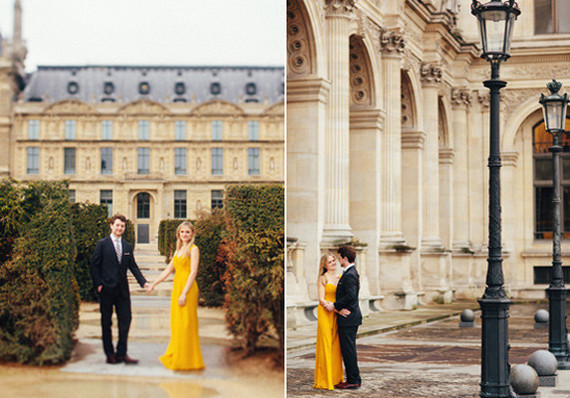 engagement shoot at the louvre