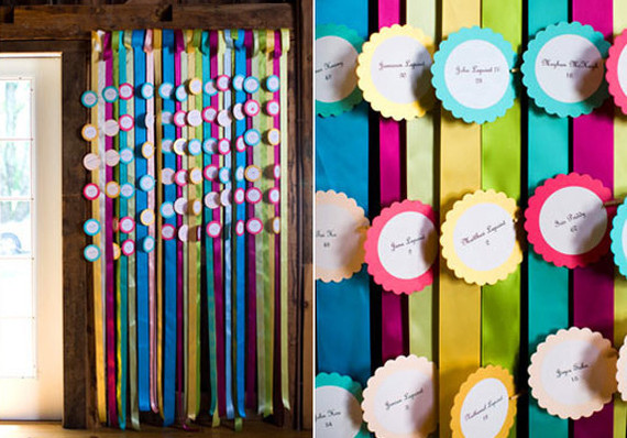 Cheerful Multi Colored Escort Cards