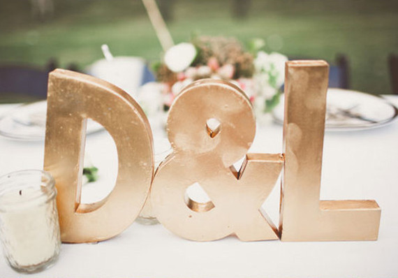 DIY Gold Letter Tablescape