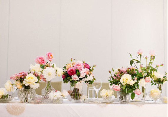 Elegant Pink and Cream Floral Tablescape