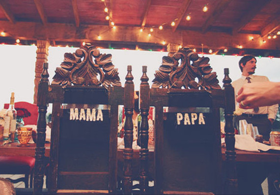 Bohemian Wedding Bride and Groom Chairs