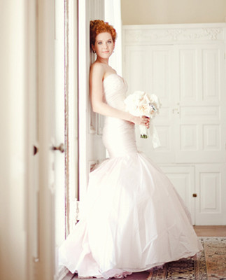 Blush wedding dress