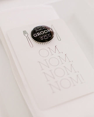 Modern black and white menu