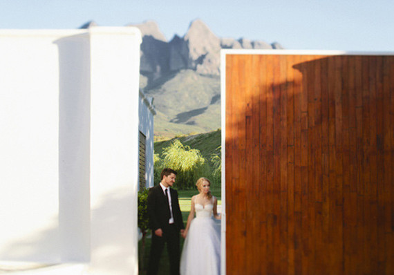 Modern wedding portrait
