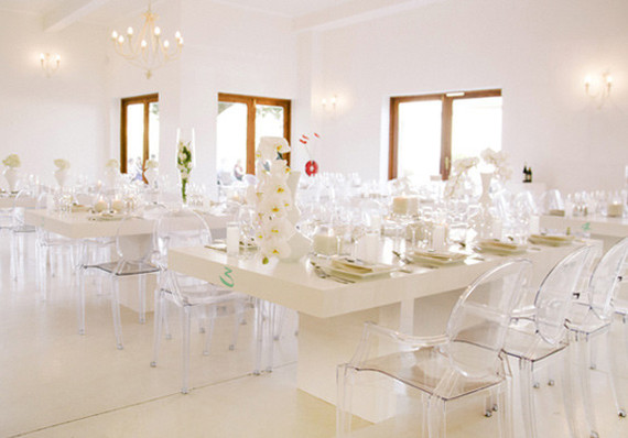 White modern tables cape