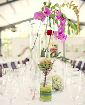 Elegant Simple Orchid Tablescape