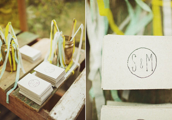 Woodland vintage ceremony decor