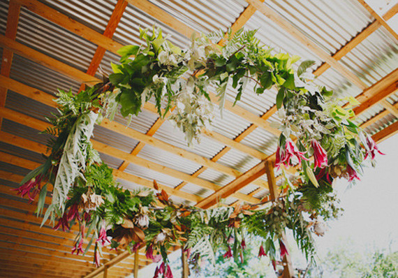 Floral garland wreath