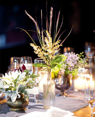 Mixed Wild Flowers Tablescape