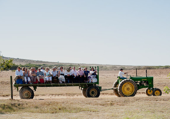 Farm Wedding Tractor Portrait