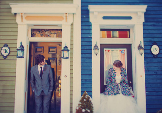 Bride and Groom Doorway Portrait