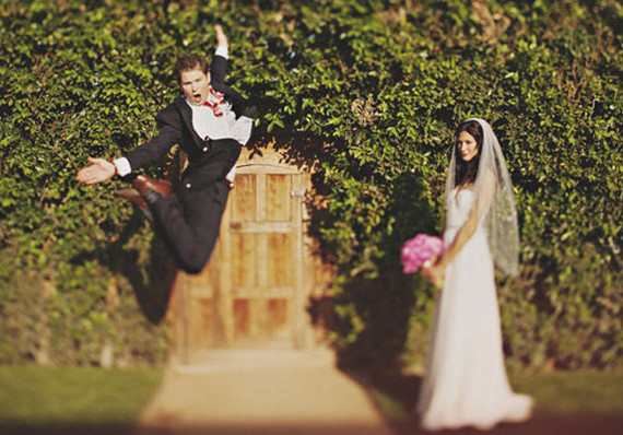 Fun Groom Jumping Portrait