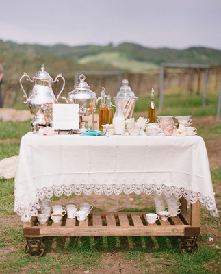 Adorable Tea Cup Beverage Cart