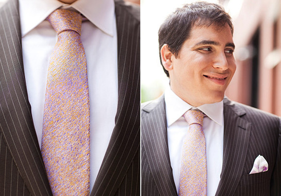 Pinstripes and Pocket Square Groom Attire