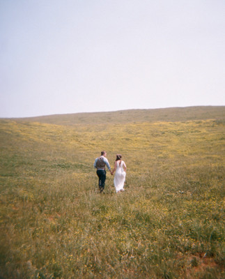 Bride and Groom Field Portrait
