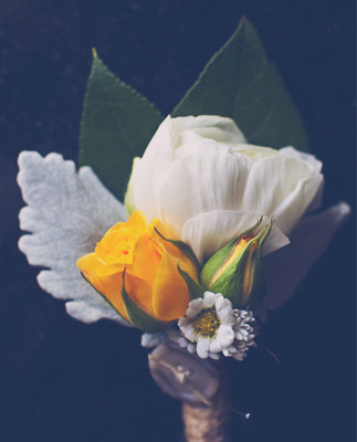 Button and Twine Boutonniere Inspiration
