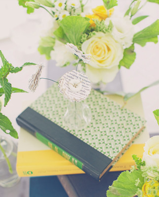 DIY Stack of Books Tablescapes