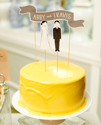 Bright yellow cake