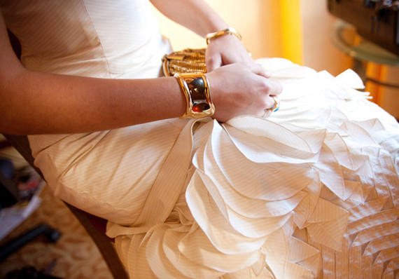 Beautiful Detailing of Carolina Herrera dress